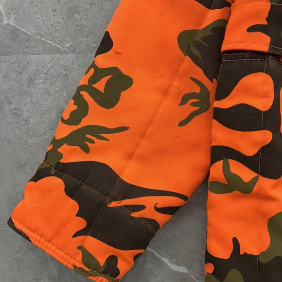 90s Vintage Chiller Killer Jacket Mens Medium Orange Camo Hunting Insulated - Picture 11 of 15